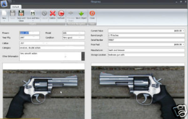 Product picture Firearm and Knife Collector Software